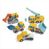 Tender Leaf Toys Wooden Construction Car Set