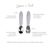 Bumkins Spoon and Fork - Grey