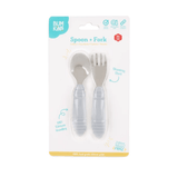 Bumkins Spoon and Fork - Grey