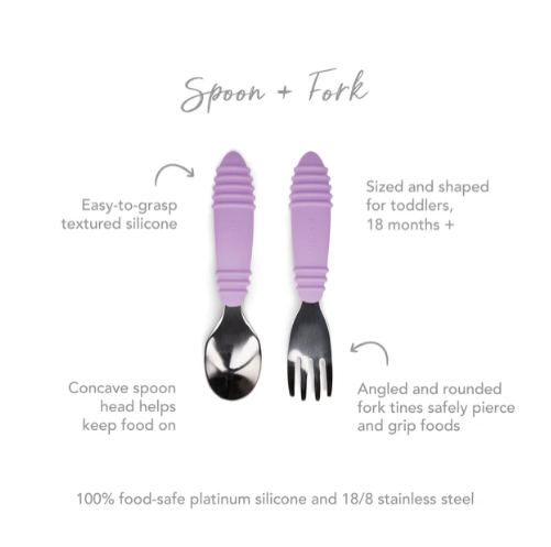 Bumkins Spoon and Fork - Lavander