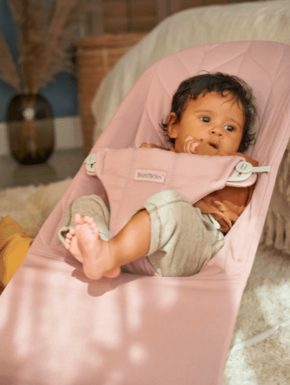 Babybjorn Bouncer Bliss, Dusty Pink Cotton Petal Quilt