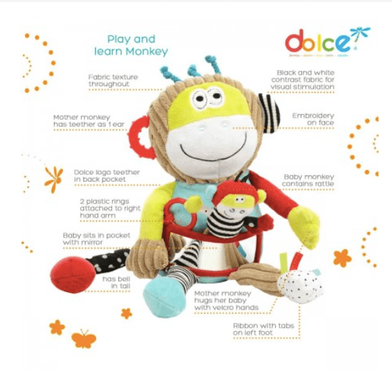 Dolce Toys - Charlie Monkey - from November Advanced Order