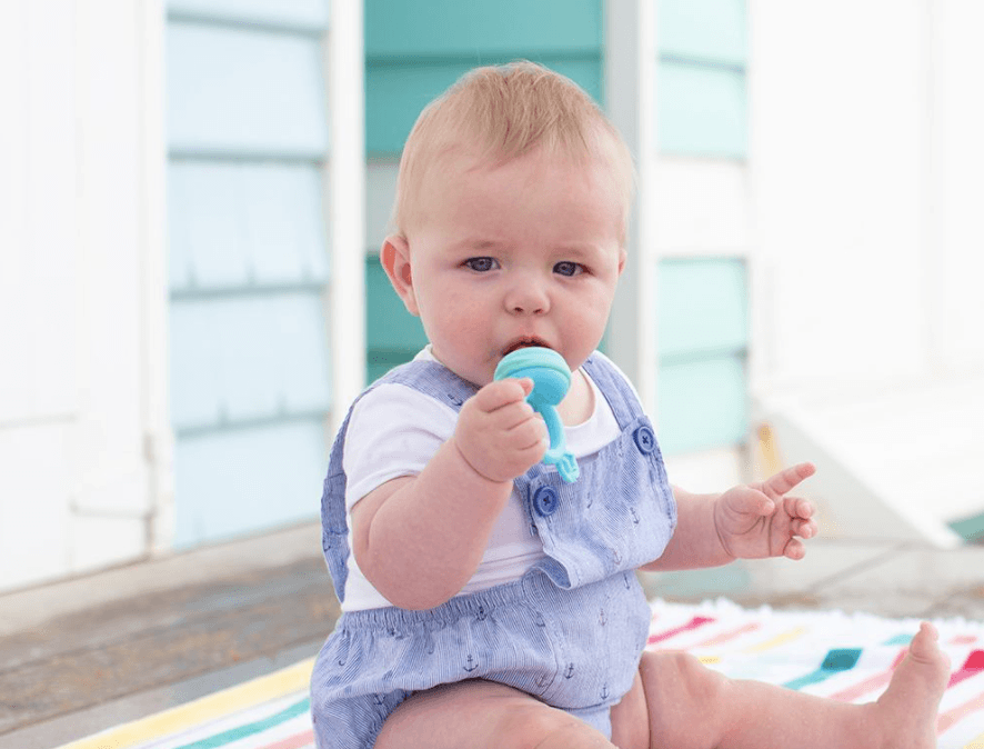 Cherub Baby Silicone Fresh Food Feeder & Teether - Aqua Mint