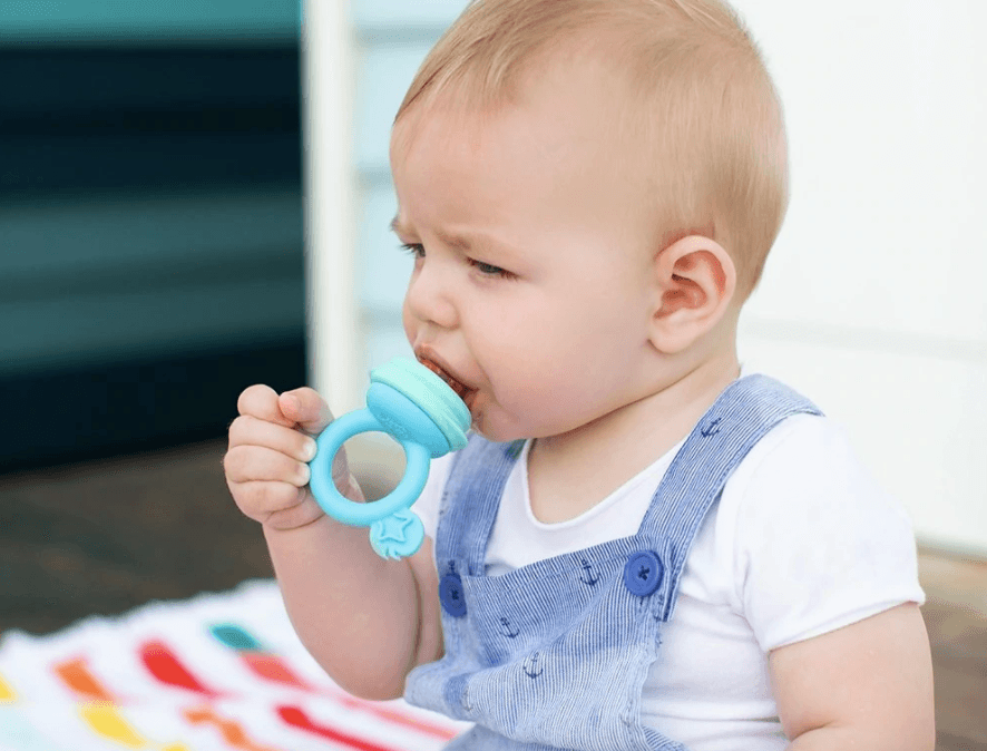 Cherub Baby Silicone Fresh Food Feeder & Teether - Aqua Mint