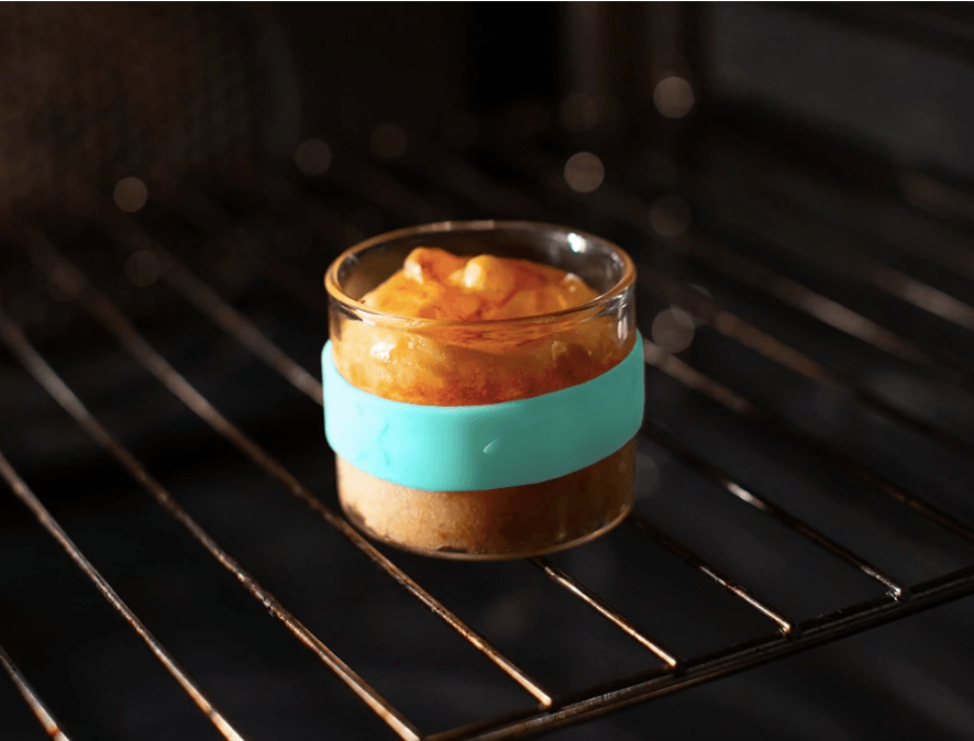 Cherub Baby Silicone & Glass Baby Food Storage 3PK 120ml - Aqua Mint