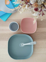 Beaba Silicone Suction Meal Set- Eucalyptus