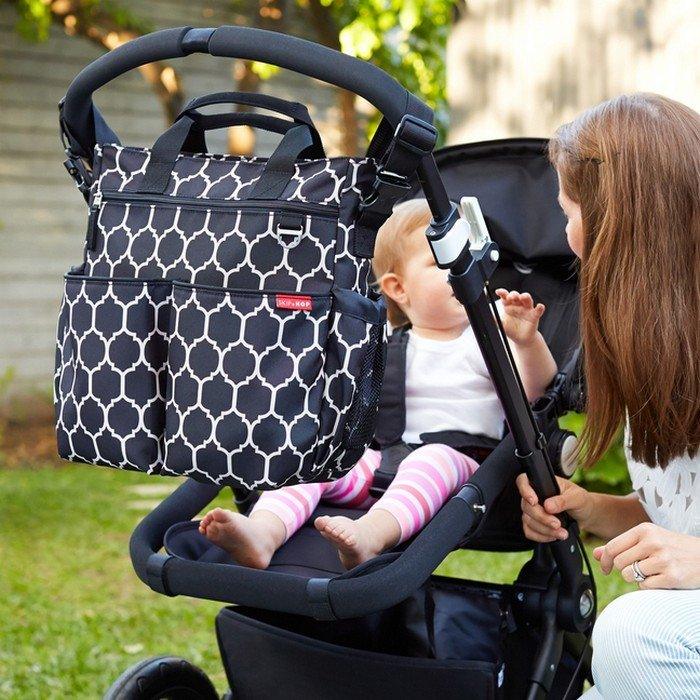 SKIP HOP Duo Signature Diaper Bag - Onyx Tile