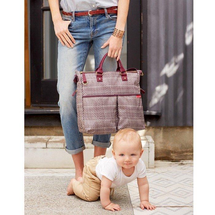 SKIP HOP Duo Special Edition Diaper Bag - Plum Sketch