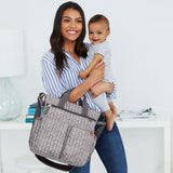 SKIP HOP Duo Signature Diaper Bag - Grey Feather