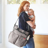 SKIP HOP Duo Signature Diaper Bag - Grey Feather