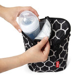 SKIP HOP Grab & Go Double Bottle Bag - Onyx Tile