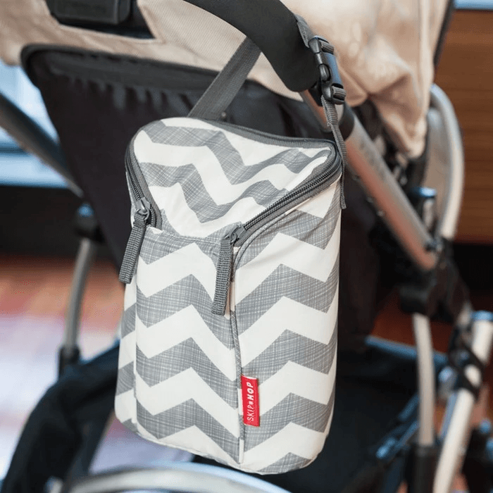 SKIP HOP Grab & Go Double Bottle Bag - Chevron