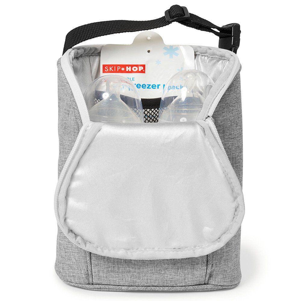 Skip Hop Grab & Go Double Bottle Bag - Grey Melange