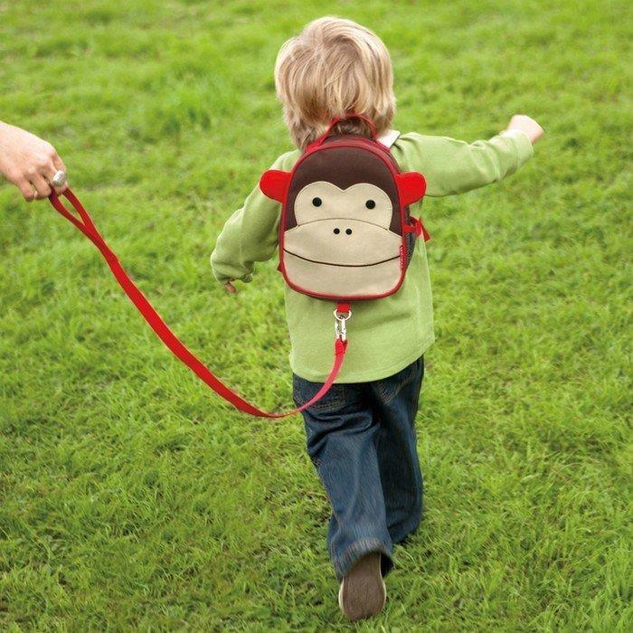 SKIP HOP Zoo Mini Harness Backpack With Rein - Monkey