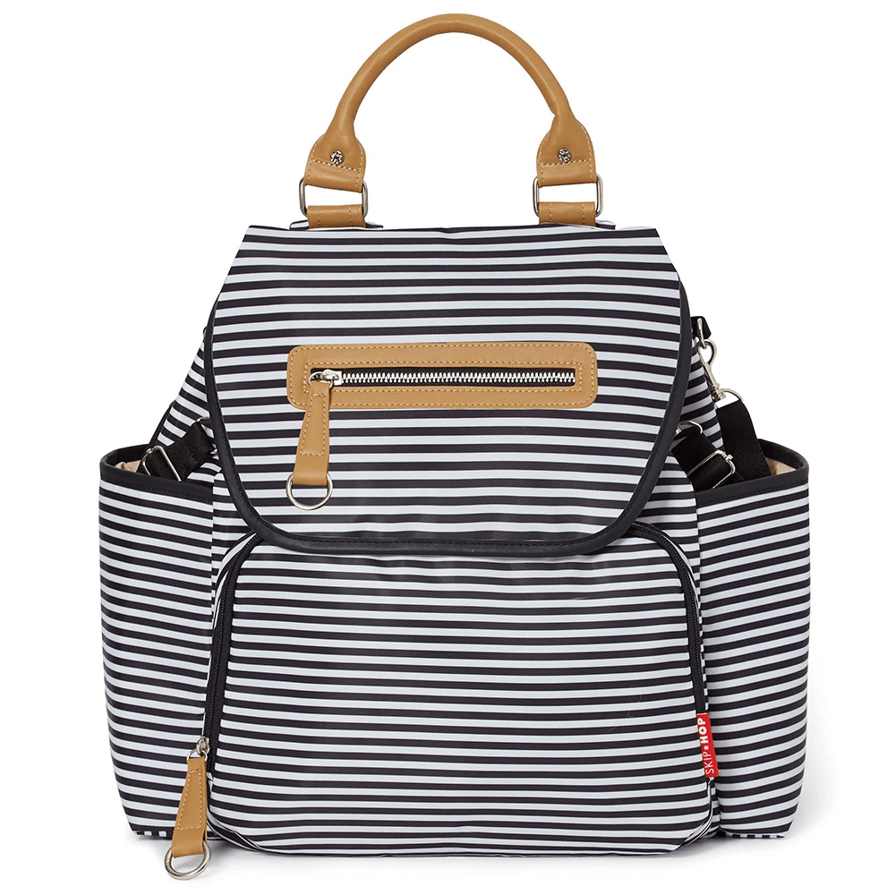 SKIP HOP Grand Central Diaper Backpack - Black Stripe