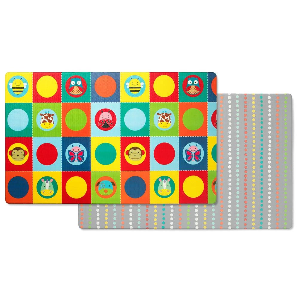 SKIP HOP Doubleplay Reversible Playmat - Zoo/Multi Dots