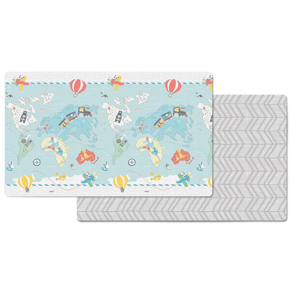 SKIP HOP Doubleplay Reversible Playmat - Little Travelers/Herringbone