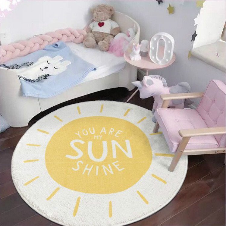 ALL 4 Kids You Are My Sunshine Round Rug