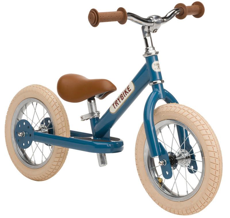 Trybike 2 in 1 Steel Balance Bike - Vintage Blue