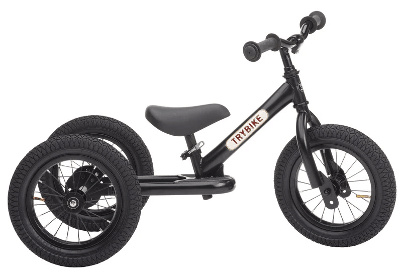 Trybike 2 in 1 Steel Balance Bike - Vintage Black