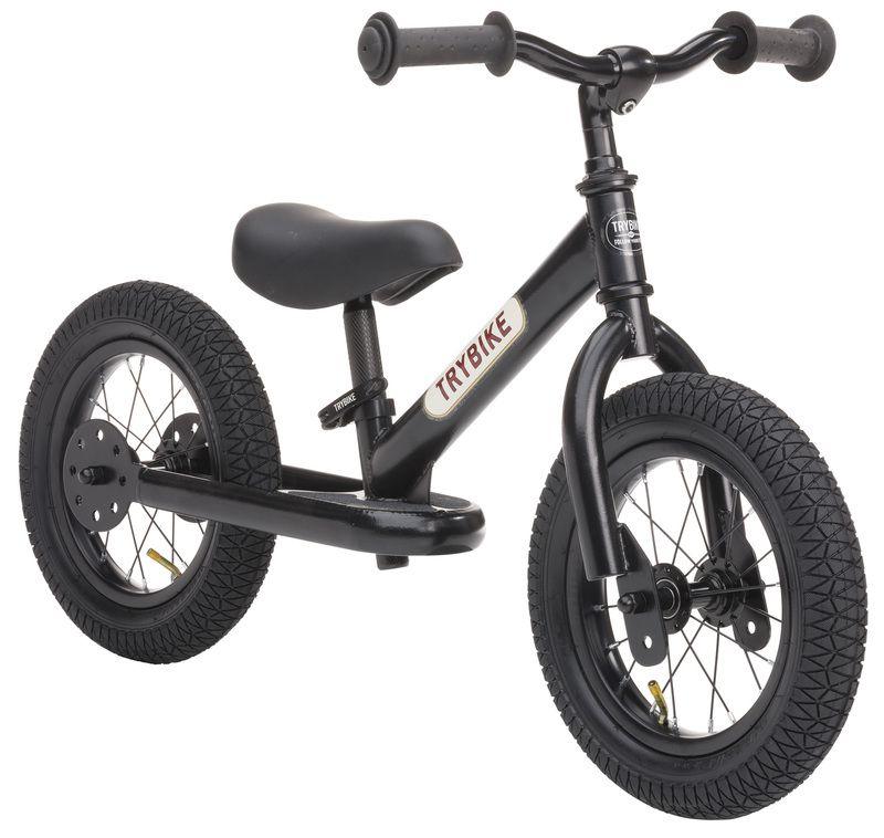 Trybike 2 in 1 Steel Balance Bike - Vintage Black