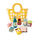 Tender Leaf Toys Grocery Callico Bag with Wooden Accessories