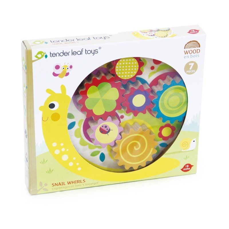 Tender Leaf Toys Snail Whirls Wooden Puzzle