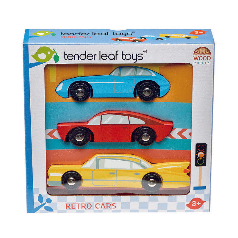 Tender Leaf Toys Wooden Retro Cars Set