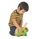 Tender Leaf Toys Wooden Tortoise Shape Sorter with Shapes