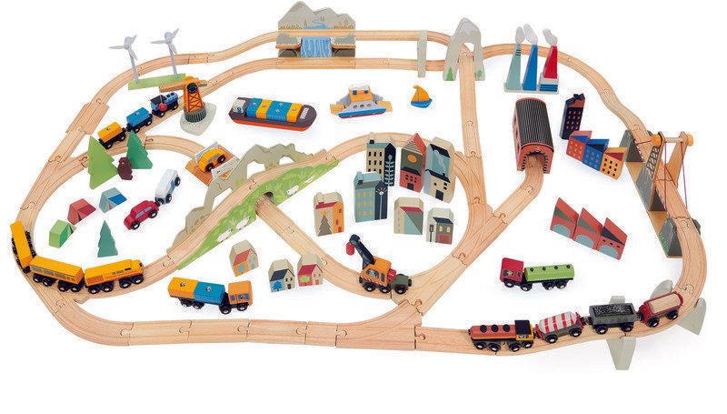 Tender Leaf Toys Mountain View Train Set