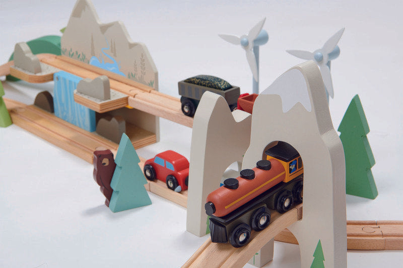 Tender Leaf Toys Mountain View Train Set