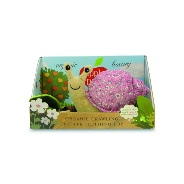 Apple Park Snail Crawling Critter - Pink Floral