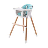 JOY  BABY Amelia 2-in-1 Timber Highchair - Blue